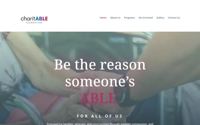 Screenshot of the CharitABLE Foundation website