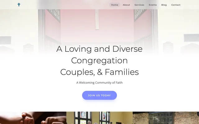 Screenshot of the Fourth United Presbyterian Church website