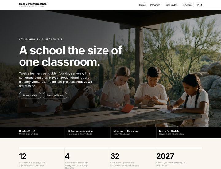 Mesa Verde Microschool home page