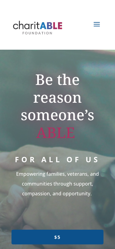 CharitABLE Foundation mobile screenshot